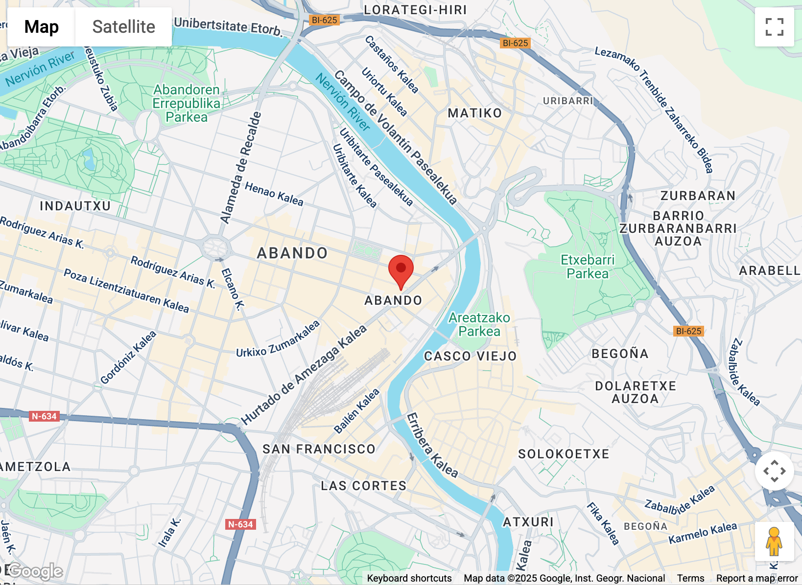 Map image of the Bilbao Spain Malwarebytes Office