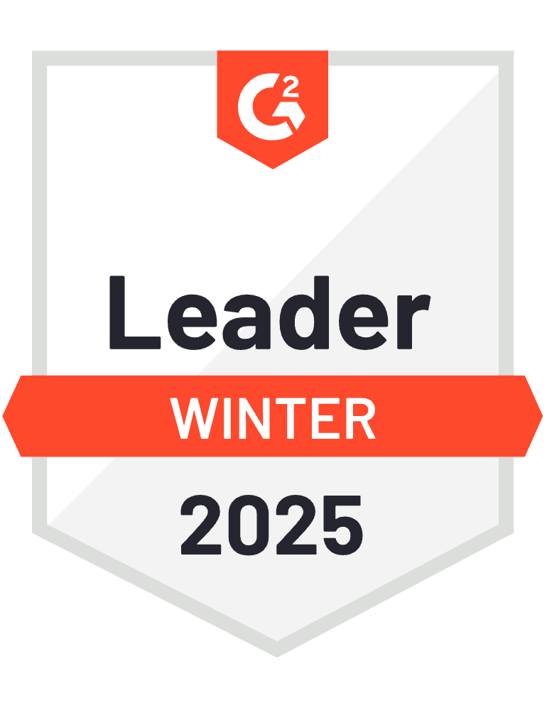 G2 award badge with a Leader rating for winter of 2025