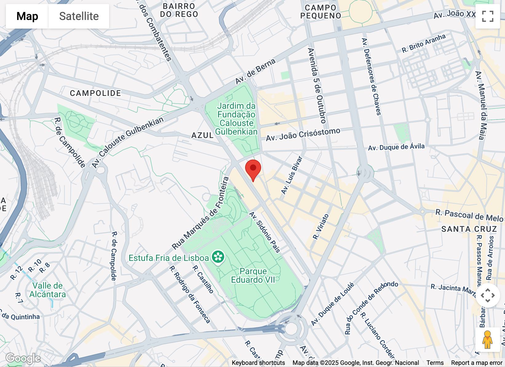 Map image of the Lisbon Portugal Malwarebytes Office