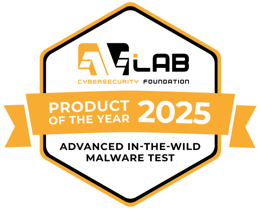 AV Lab Product of the Year badge for 2025