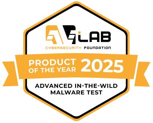 AV Lab Product of the Year badge for 2025