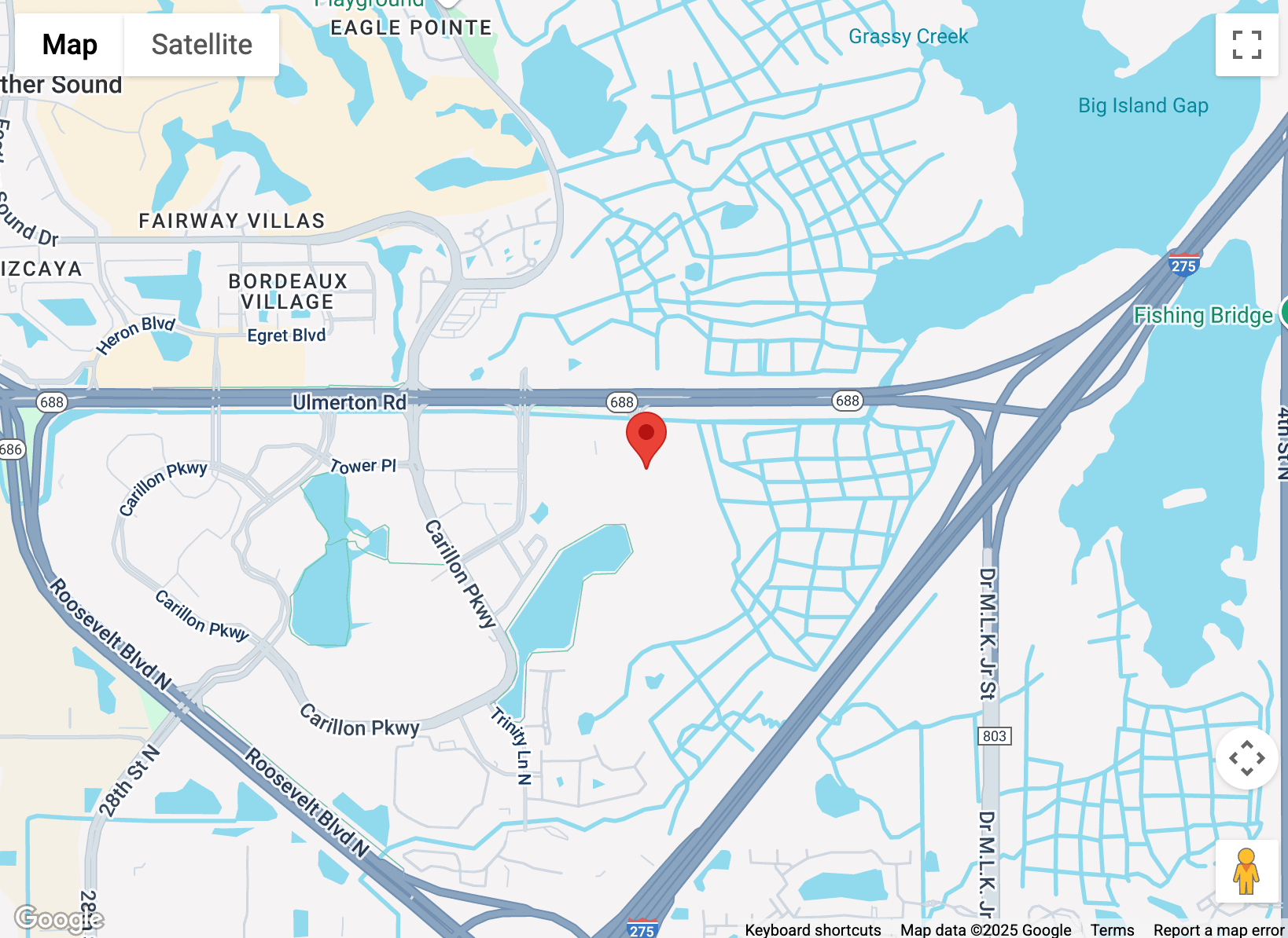 Map image of the Saint Petersburg Florida Malwarebytes Office